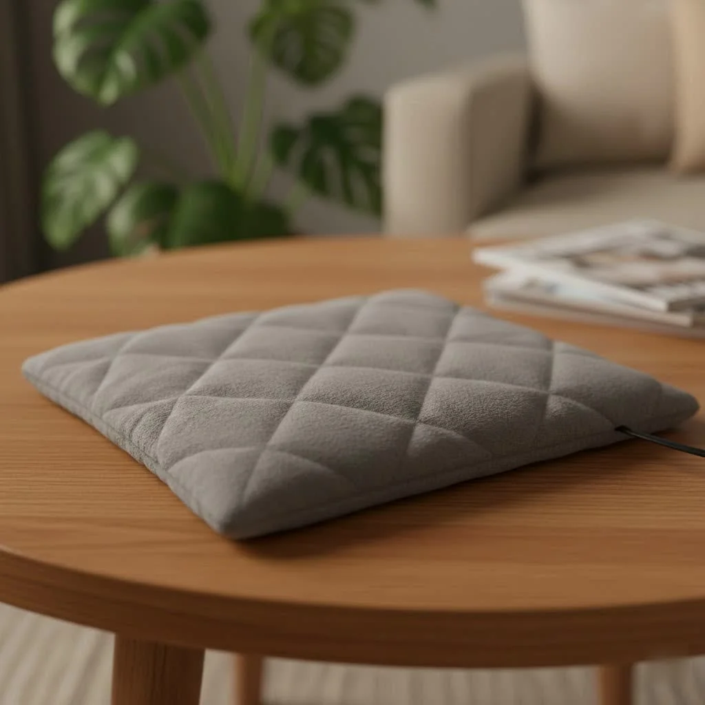 Infrared heating pad emitting gentle red light